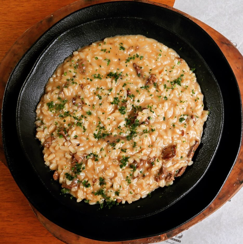 Risoto com Tiras de Filé